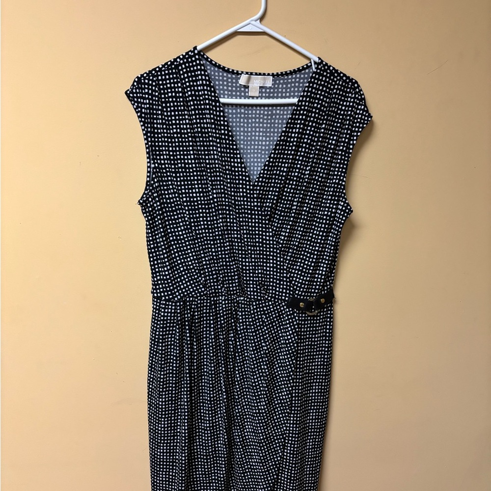 MICHAEL Michael Kors Black and White Polka Dot Dress